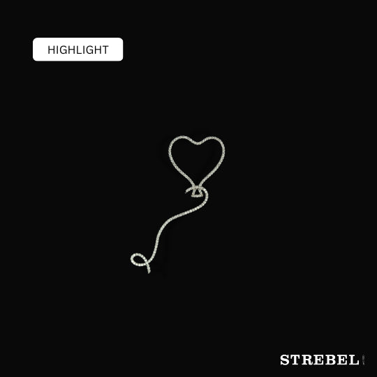 Brosche „Love and Hope“ – 750 Weißgold - Strebel