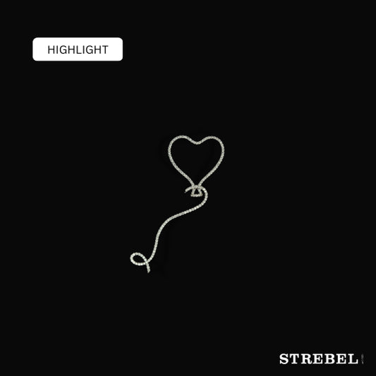 Brosche „Love and Hope“ – 750 Weißgold - Strebel